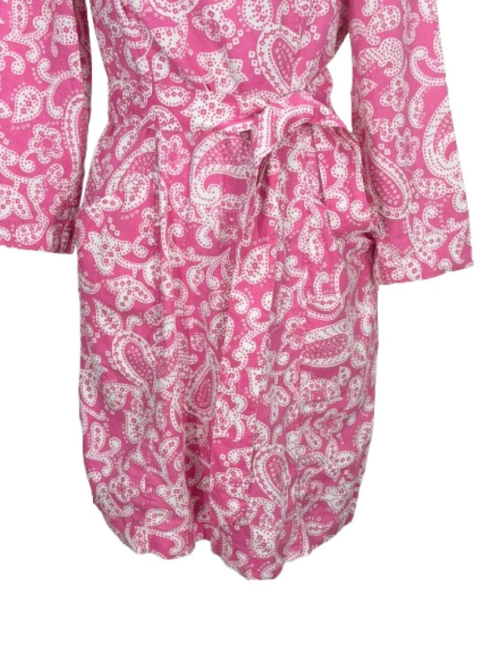 Boden Kelsey Linen Tunic Dress With Tie Size 8R in Paysley Pink - Picture 6 of 11